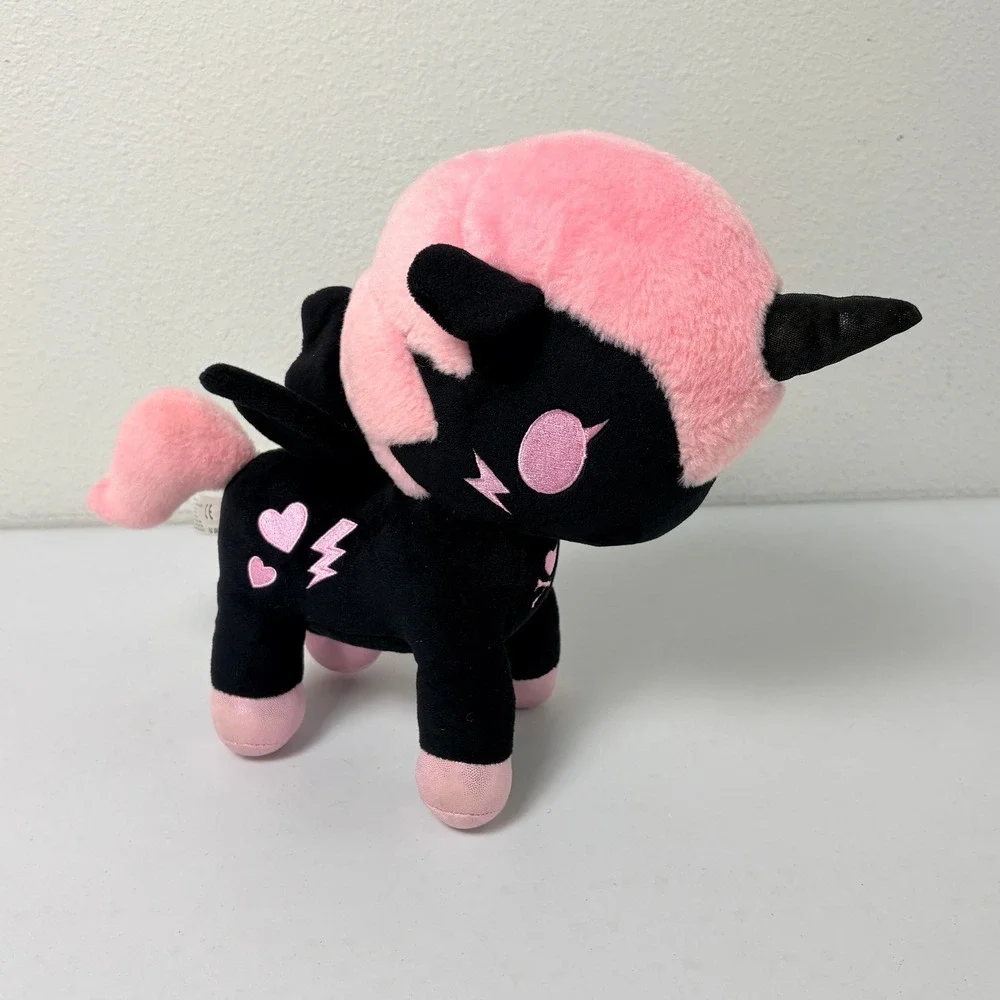 Tokidoki Unicorno DJ Sparkle Plush Stuffed Animal Toy Black Pink Unicorn